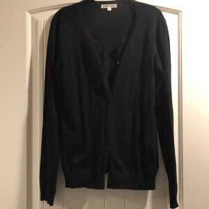 Long sleeve black button down cardigan